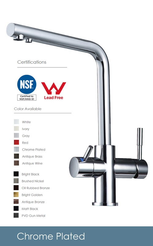 LED Timer Indicator Faucet-• Tri-flow faucet hot/cold and filter water with LED timer indicator