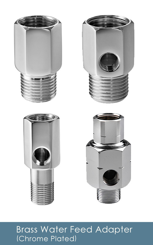 Brass Water Feed Adapter (Chrome Plated)