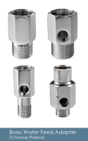Brass Water Feed Adapter (Chrome Plated)