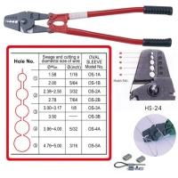 24” Hand Swager With Wire Cutter/ Crimping Tool