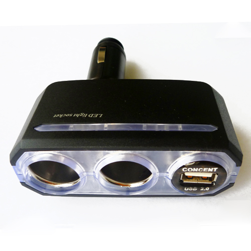 Folding USB + dual-socket adapter Folding USB + dual-socket adapter