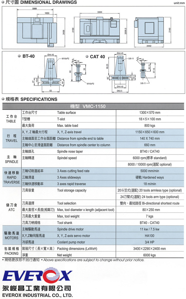 VERTICAL MACHINING CENTER