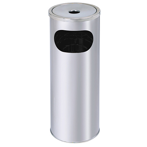 Waste Paper Recycling Can W/Ashtray On Top