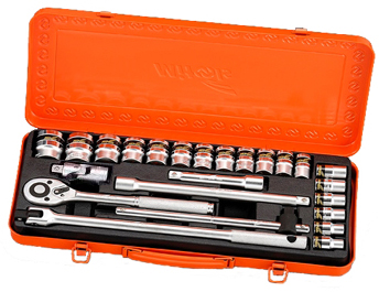1/2” DR 24件套筒扳手组 1/2” DR 24件套筒扳手组