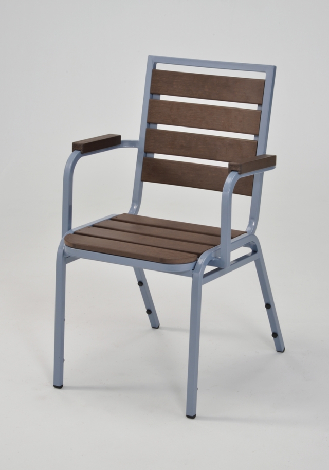 Poly Wood Outdoor Dining Chair With Arm