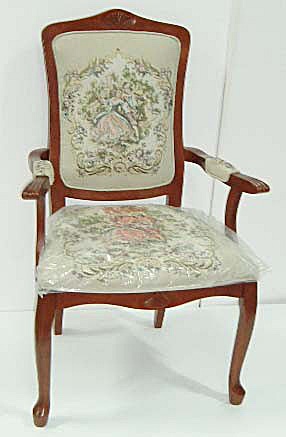 FRENCH STYLE CHAIR WITH STOOL