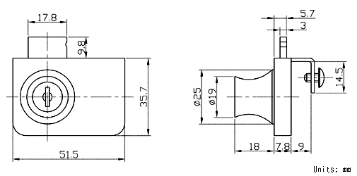 Glass door lock