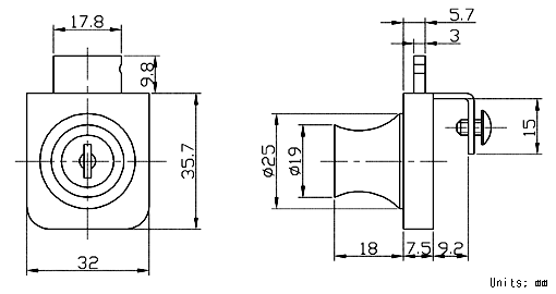 Glass door lock