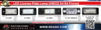 LED License Plate Lamp UNECE E4 R4 Proved