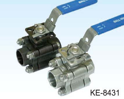 3-PC TYPE BALL VALVE, HIGH PRESSURE, SCREWED ENDS 3-PC TYPE BALL VALVE, HIGH PRESSURE, SCREWED ENDS