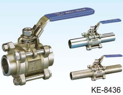 3-PC TYPE BALL VALVE, SCREWED/SOCKET & BUTTWELD ENDS 3-PC TYPE BALL VALVE, SCREWED/SOCKET & BUTTWELD ENDS