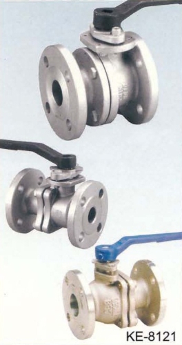 2-PC TYPE BALL VALVE, FLANGGED ENDS