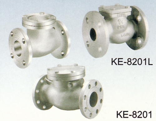 KE-8201 CHECK VALVE, FLANGED ENDS, SWING TYPE
KE-8201L CHECK VALVE, FLANGED ENDS, LIFT TYPE KE-8201 CHECK VALVE, FLANGED ENDS, SWING TYPE
KE-8201L CHECK VALVE, FLANGED ENDS, LIFT TYPE