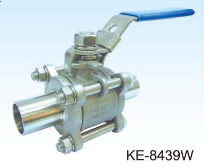 3-PC TYPE BALL VALVE (FOOD & SANITARY GRADE) 
CLAMP & BUTT-WELD ENDS