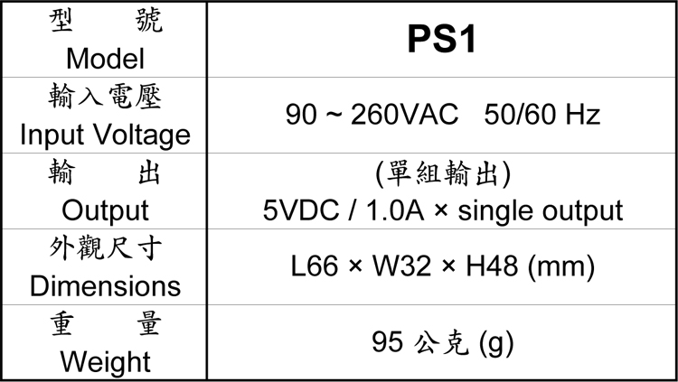 电源供应器-PS1