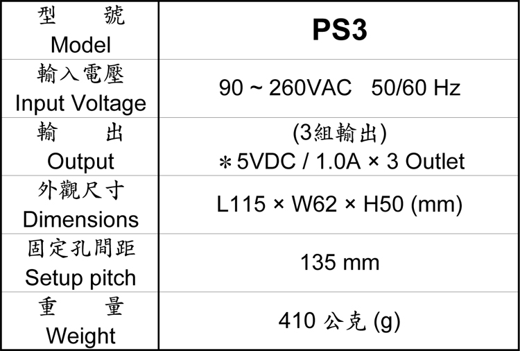 电源供应器-PS3
