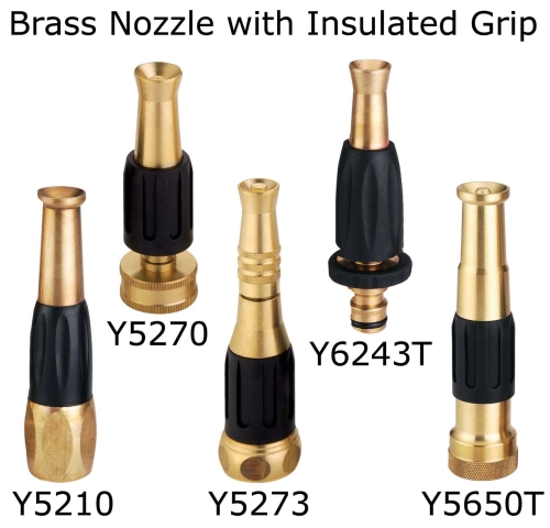 Brass Nozzle with Insulated Grip Brass Nozzle with Insulated Grip