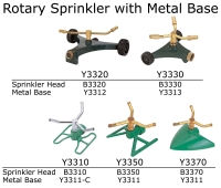 Rotary Sprinkler with Metal Base