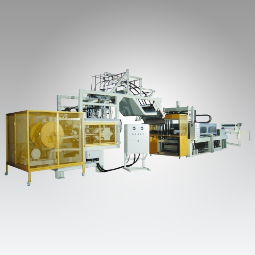HIPS / PS / PE Fully Automatic Continuous Preheating Vacuum Forming Machine