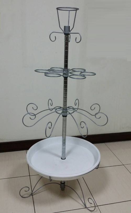 Floor Lamp with Multifunctional K/D Flower Rack