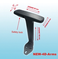 NEW-4D Height Adjustable Armrest with Polyurethane 4D Arm Pad