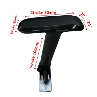 Adjustable Arm Rest S1 Bracket with 4D Multi-function  Arm Pad (All black)