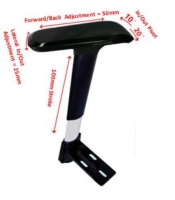 Adjustable Adjustable Arm Rest S1 Bracket with 4D Multi-function  Arm Pad (CH&BK)