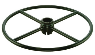 Adjustable footring w/Internal lock & release Mechanism (Round steel ring & spoke)_BK Adjustable footring w/Internal lock & release Mechanism (Round steel ring & spoke)_BK