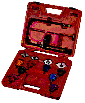 Universal radiator pressure tester kit Universal radiator pressure tester kit