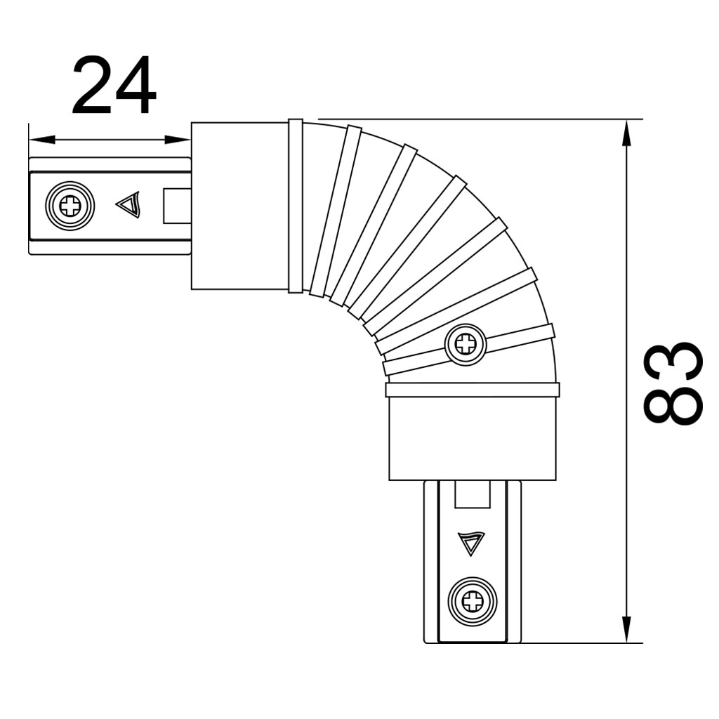 J-135 Low Voltage Track L Connector