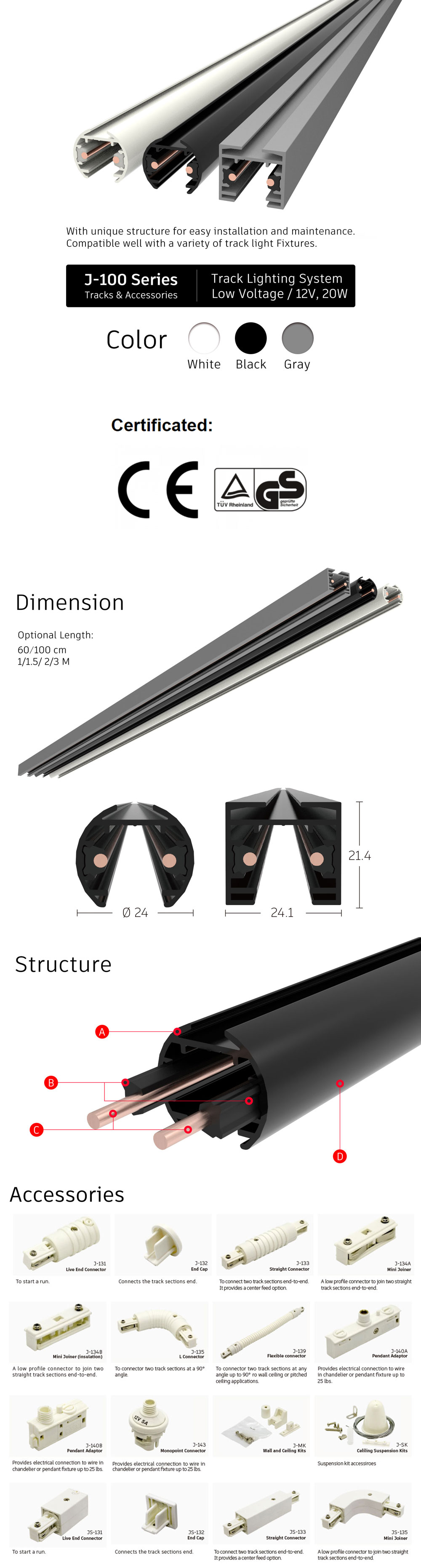 Low Voltage Track Lighting System