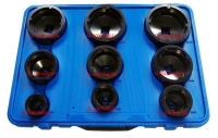 9-piece Special Socket Set with Inside Teeth for Locknuts