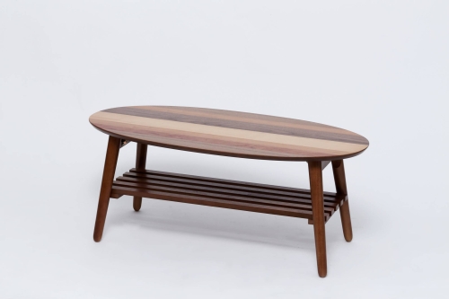 Oval attached batts parquet table Oval attached batts parquet table