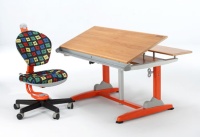 Height Adjustable Tilt Desk + Swivel Chair