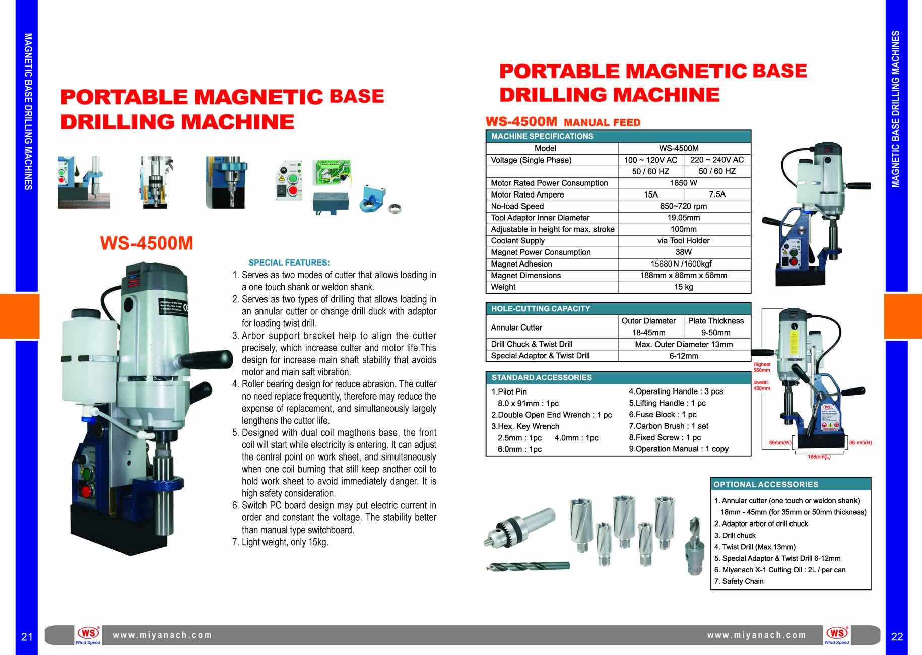 WS-4500 Magnetic Core Drill