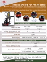 WS-3500CH Drilling Machine (for Pipe)