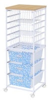 6-Tier Storage Rack (With3 Iron Wire Baskets + 3 PP Baskets)