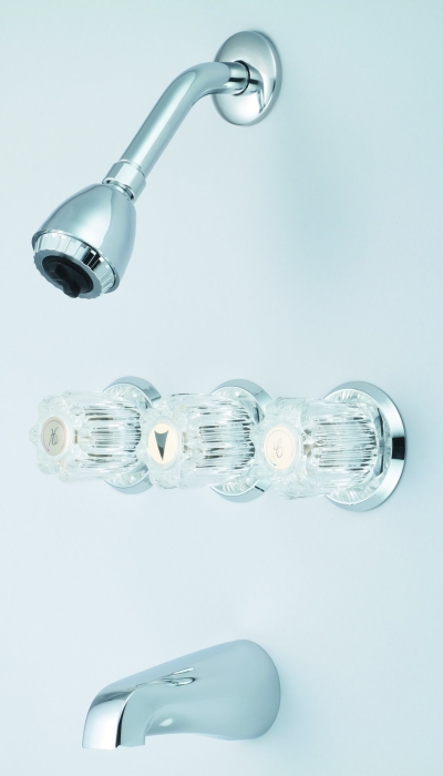 Three Handles Tub & Shower Faucet Three Handles Tub & Shower Faucet