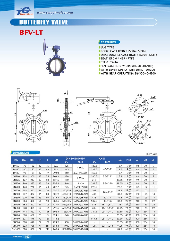 Butterfly Valve - LUG TYPE