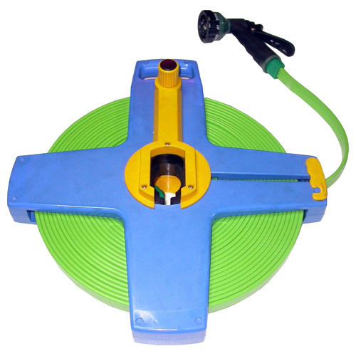 Tri-Flat Hose With Hose Reel  7-Pattern Spray nozzle Tri-Flat Hose With Hose Reel  7-Pattern Spray nozzle