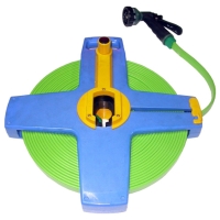 Tri-Flat Hose With Hose Reel  7-Pattern Spray nozzle