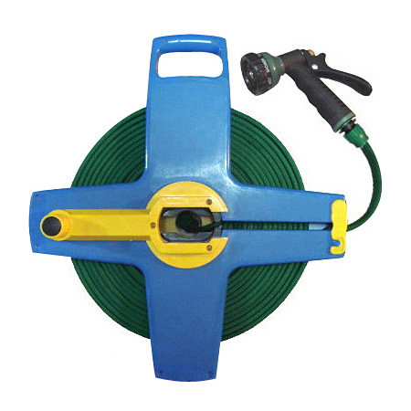 KNIT FLAT HOSE With Hose Reel 7-Pattern Spray nozzle