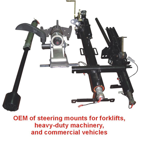 OEM of steering mounts for forklifts, heavy-duty machinery, and commercial vehicles