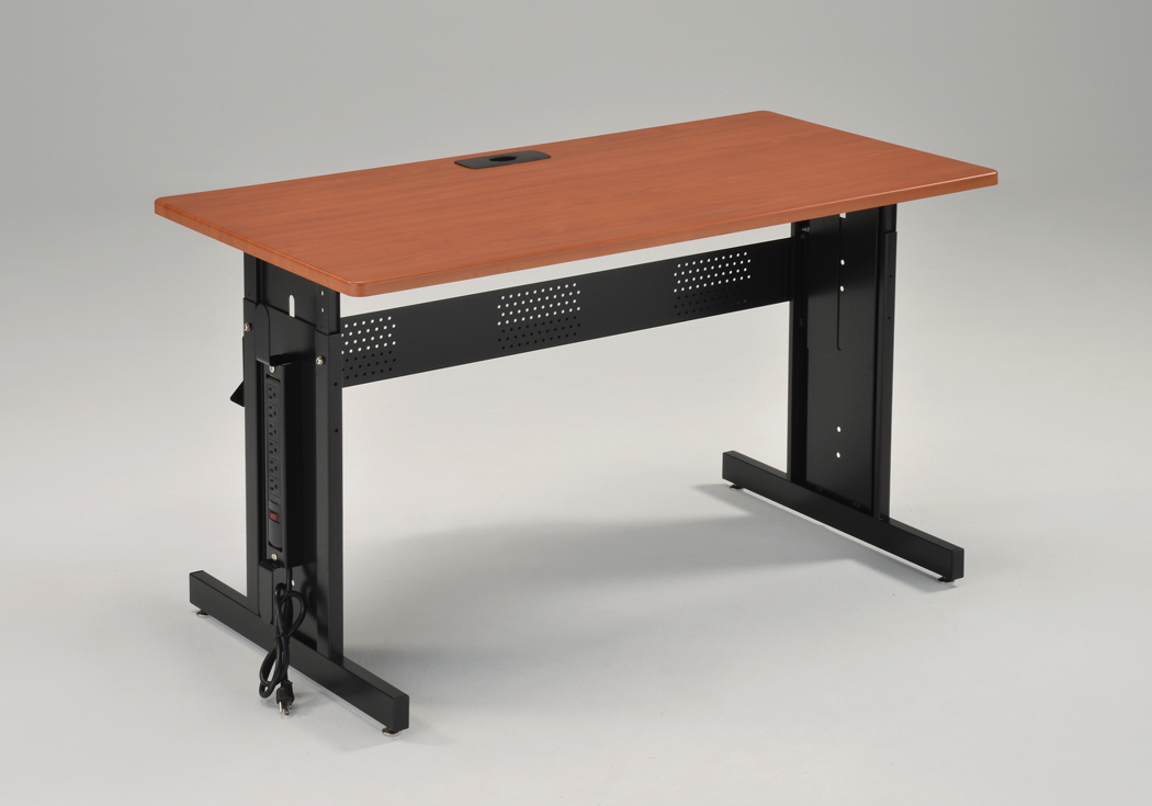 Adjustable-Height Computer Desk w/Electrical Option