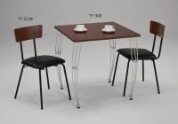 鐵線腳餐桌;餐椅