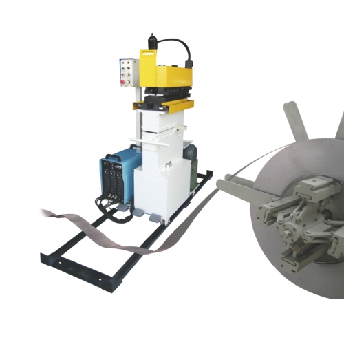 Metallic strip portable shear welder