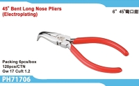 45° Bent Long Nose Pliers(Electroplating)