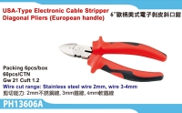 USA-type Electronic cable stripper diagonal pliers
(European Handle)