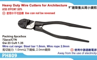 Heavy duty wire cutters for architecture