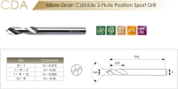 Solid Carbide 2-Flute Position Sport Drill